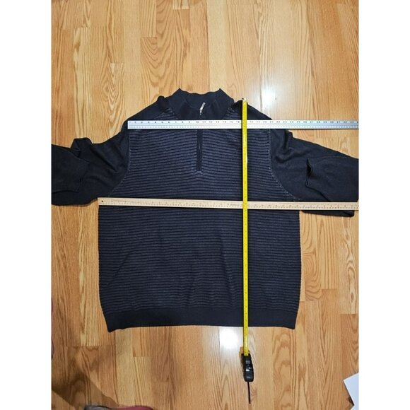 Tommy Bahama Seaport Half-Zip Sweater Men's 4XL Gray Preppy Academia University - Picture 4 of 7